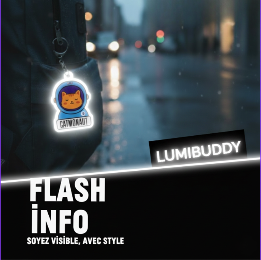 Lumibuddy Catmonaute réfléchissante