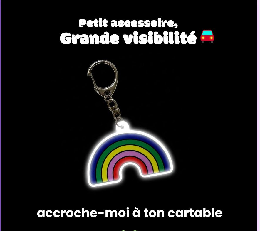 Lumibuddy arc-en-ciel réfléchissant