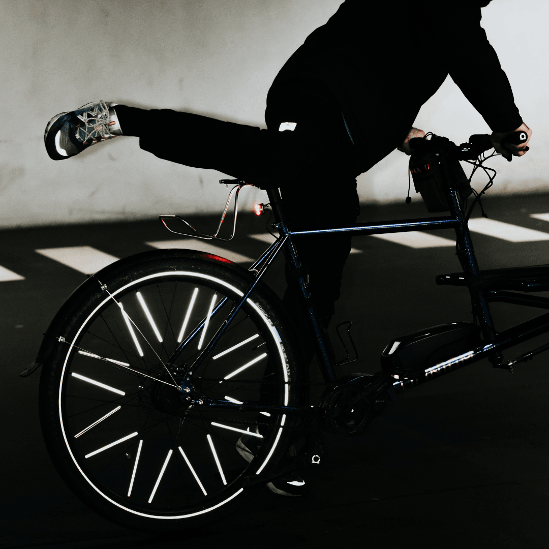 Grands Réflecteurs pour rayons de vélo | Noir - Rainette