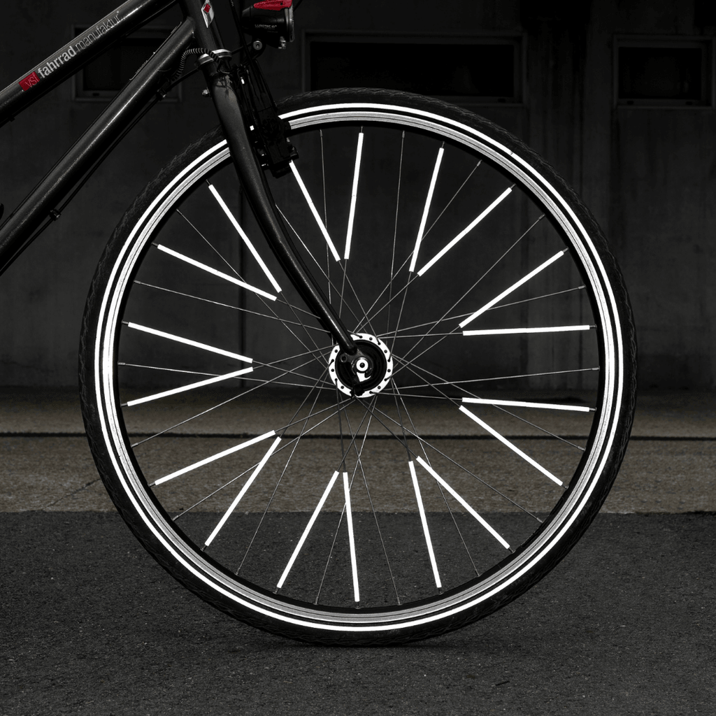 Grands Réflecteurs pour rayons de vélo | Noir - Rainette