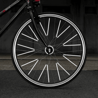 Grands Réflecteurs pour rayons de vélo | Noir - Rainette