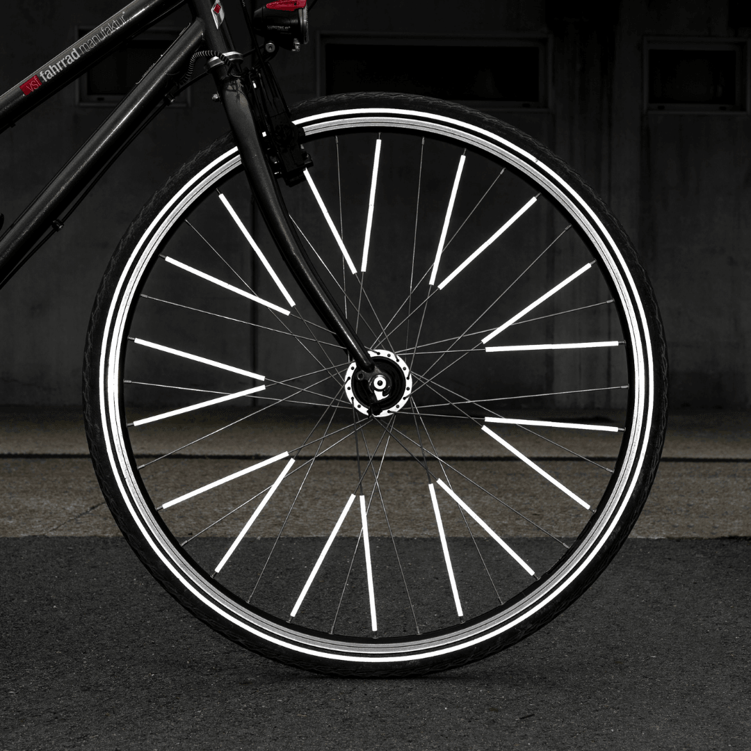 Grands Réflecteurs pour rayons de vélo | Noir - Rainette