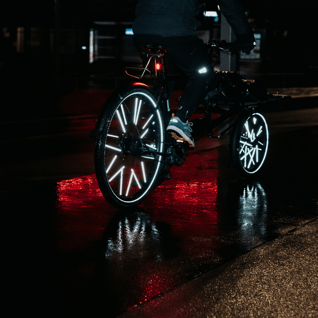 Grands Réflecteurs pour rayons de vélo | Noir - Rainette