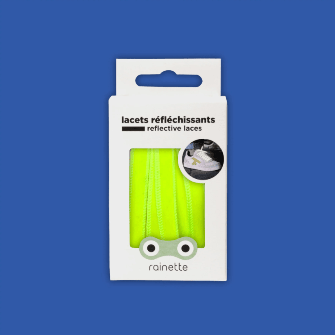 Lacets réfléchissants | jaune fluo - ton sur ton - Rainette