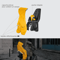 Imperméable pour siège vélo, jaune - Rainette