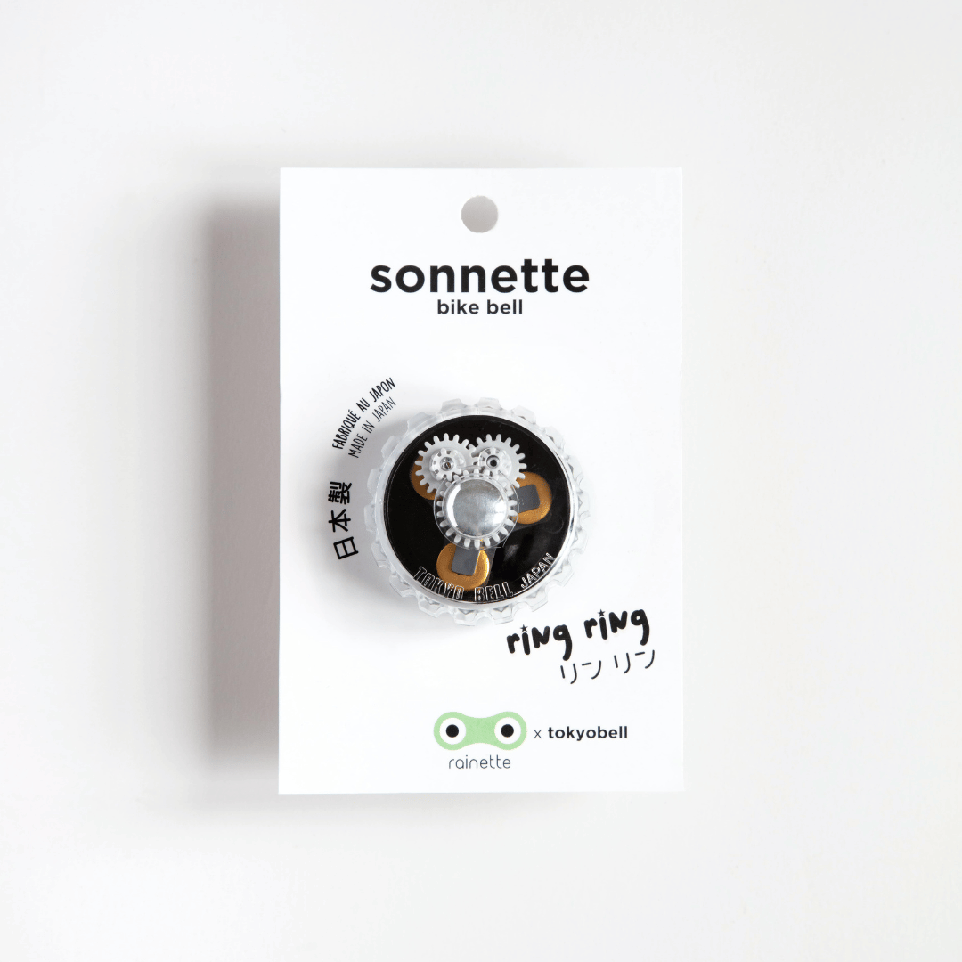 Sonnette pour vélo noire - Rainette