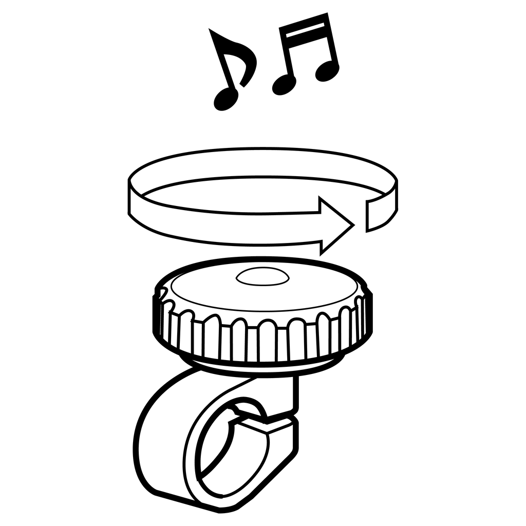 Sonnette pour vélo orange - Rainette