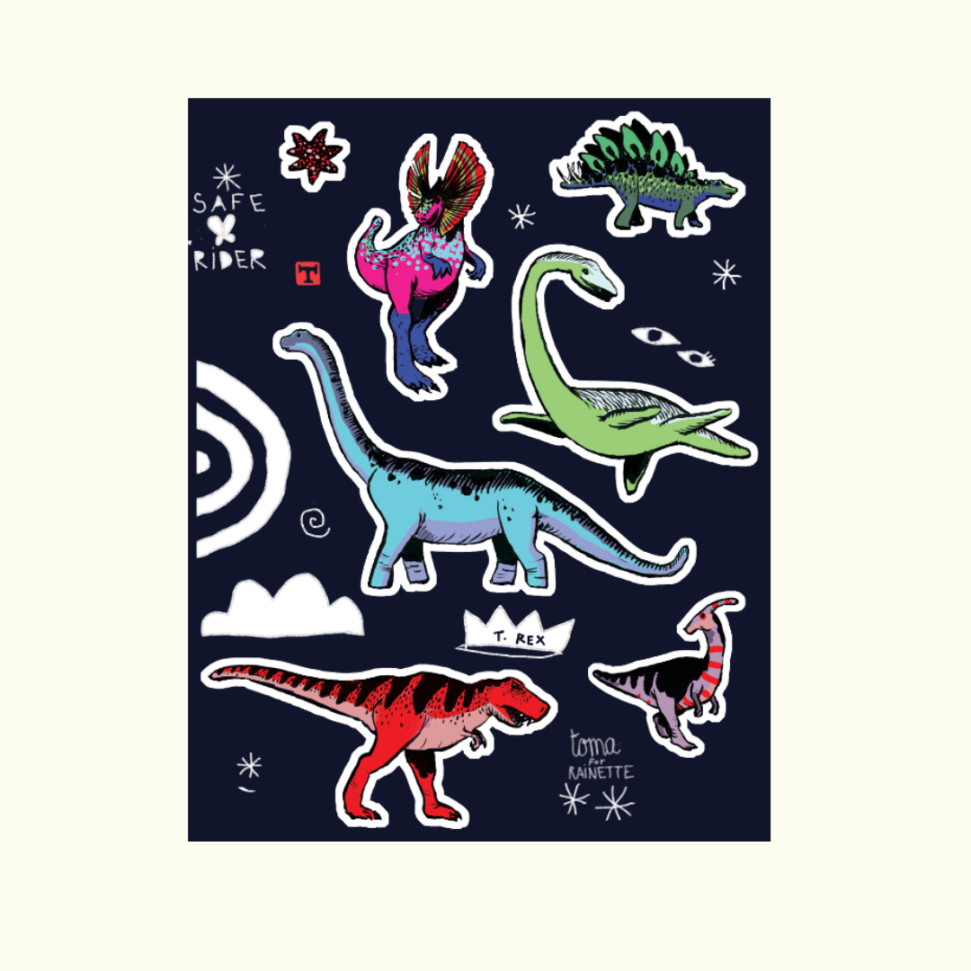 Stickers réfléchissants | Dino